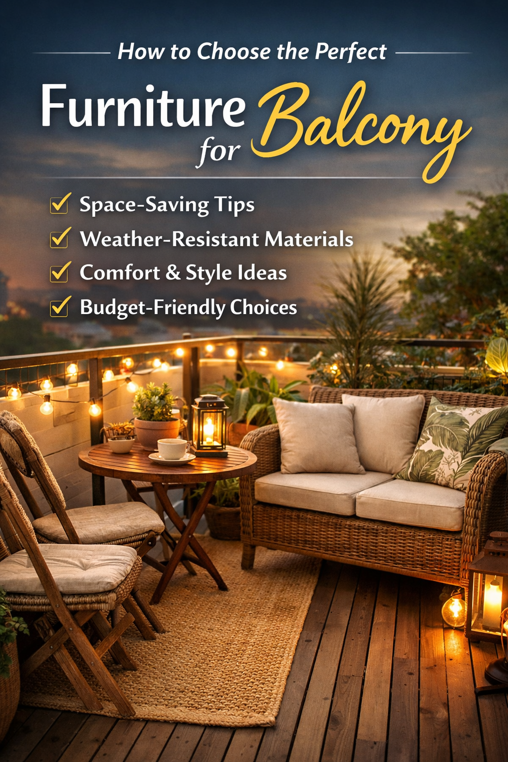 How to Choose the Perfect Furniture for Balcony